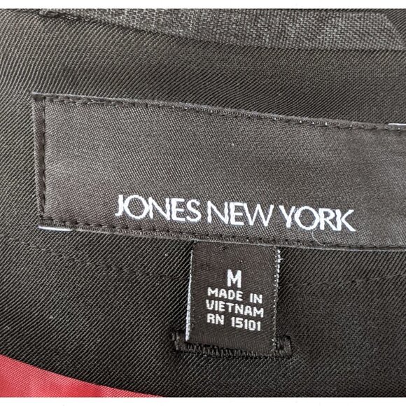 JONES NEW YORK Removable Hood Hidden Button Fold Up Black Sleeve Coat M - Picture 8 of 11
